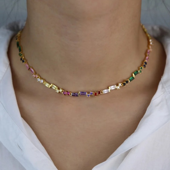 Stunning Handmade Multicolored Crystal Necklace - Picture 2 of 6